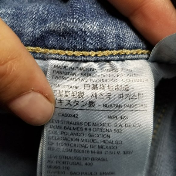 Levis Jeans Womens 32 720 Medium Wash Stretch High Rise Distressed Super Skinny - Picture 15 of 16